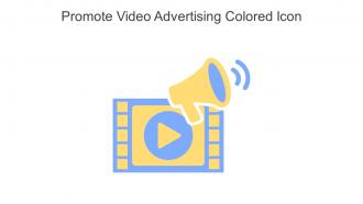 Promote Video Advertising Colored Icon In Powerpoint Pptx Png And Editable Eps Format