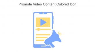 Promote Video Content Colored Icon In Powerpoint Pptx Png And Editable Eps Format