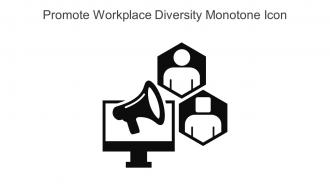 Promote Workplace Diversity Monotone Icon In Powerpoint Pptx Png And Editable Eps Format