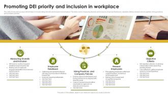 Promoting DEI Priority And Inclusion In Workplace