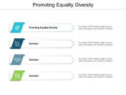 Promoting equality diversity ppt powerpoint presentation gallery show cpb