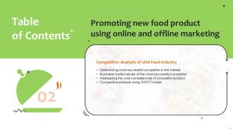 Promoting New Food Product Using Online And Offline Marketing Powerpoint Presentation Slides