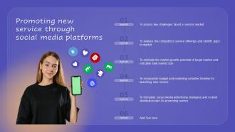 Promoting New Service Through Social Media Platforms Ppt Slides