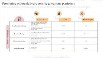 Promoting Online Delivery Service To Various Platforms Complete Guide To Advertising Improvement Strategy SS V