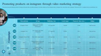 Promoting Products On Instagram Through Video Marketing Deploying Marketing Techniques Networking Platforms