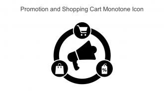Promotion And Shopping Cart Monotone Icon In Powerpoint Pptx Png And Editable Eps Format