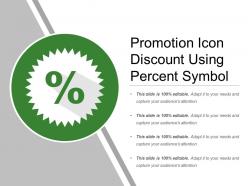 Promotion icon discount using percent symbol