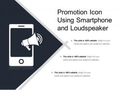 Promotion icon using smartphone and loudspeaker