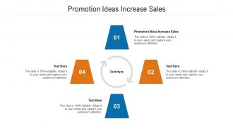 Promotion ideas increase sales ppt powerpoint presentation professional pictures cpb