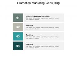 Promotion marketing consulting ppt powerpoint presentation inspiration ideas cpb