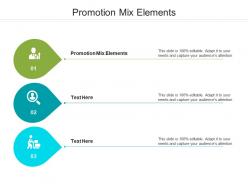 Promotion mix elements ppt powerpoint presentation visual aids portfolio cpb