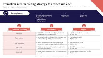 Promotion Mix Marketing Strategy To Attract Audience Organization Function Strategy SS V