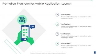 Promotion Plan Icon For Mobile Application Launch