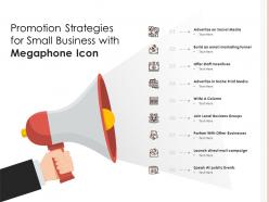 Promotion strategies for small business with megaphone icon