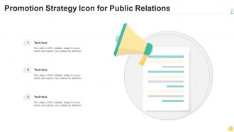 Promotion strategy icon for public relations