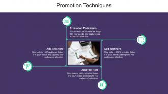Promotion Techniques Ppt Powerpoint Presentation Pictures Clipart Images Cpb