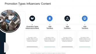 Promotion Types Influencers Content In Powerpoint And Google Slides Cpb