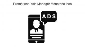 Promotional Ads Manager Monotone Icon In Powerpoint Pptx Png And Editable Eps Format