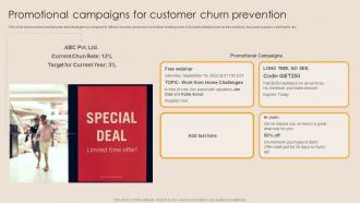 Promotional Campaigns For Customer Churn Prevention