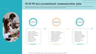 Promotional Communication Plan Powerpoint Ppt Template Bundles Professionally Ideas
