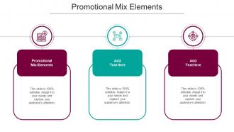 Promotional Mix Elements Ppt Powerpoint Presentation Summary File Formats Cpb