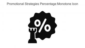 Promotional Strategies Percentage Monotone Icon In Powerpoint Pptx Png And Editable Eps Format