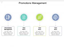 Promotions management ppt powerpoint presentation portfolio graphics cpb
