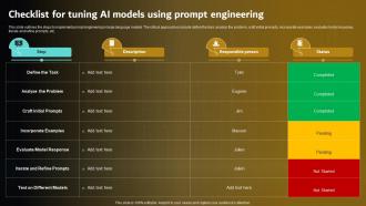 Prompt Engineering For Effective Interaction With AI V2 Checklist For Tuning AI Models Using Prompt Engineering