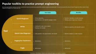 Prompt Engineering For Effective Interaction With AI V2 Popular Toolkits To Practice Prompt Engineering