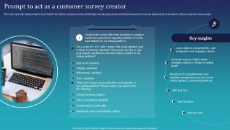 Prompt To Act As A Customer Survey Creator Integrating Chatgpt For Improving ChatGPT SS