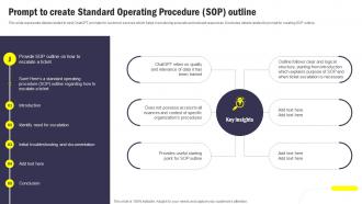Prompt To Create Standard Operating Integrating ChatGPT Into Customer ChatGPT SS V