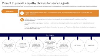 Prompt To Provide Empathy Phrases For Applications Of ChatGPT In Customer ChatGPT SS V