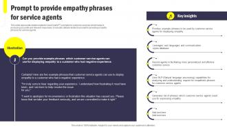 Prompt To Provide Empathy Phrases For Integrating ChatGPT Into Customer ChatGPT SS V