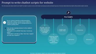 Prompt To Write Chatbot Scripts For Website Integrating Chatgpt For Improving ChatGPT SS