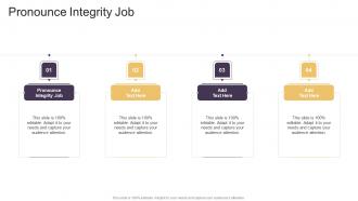 Pronounce Integrity Job In Powerpoint And Google Slides Cpb