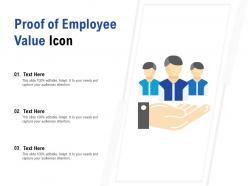 Proof of employee value icon