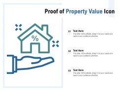 Proof of property value icon