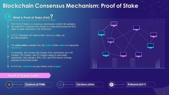 Proof Of Stake Consensus Mechanism Concept Training Ppt