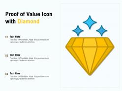 Proof of value icon with diamond