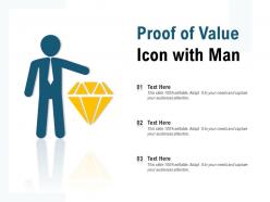Proof of value icon with man