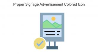 Proper Signage Advertisement Colored Icon In Powerpoint Pptx Png And Editable Eps Format