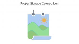 Proper Signage Colored Icon In Powerpoint Pptx Png And Editable Eps Format
