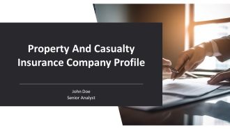 Property And Casualty Insurance Company Profile PPT Slides AT