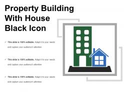Property building with house black icon