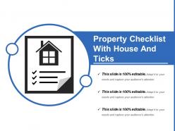 Property checklist with house and ticks