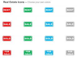 Property for rent sale sold ppt icons graphics