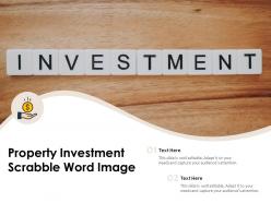 Property Investment Scrabble Word Image