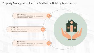 Property Management Icon For Residential Building Maintenance