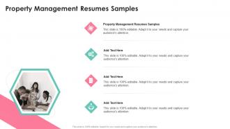 Property Management Resumes Samples In Powerpoint And Google Slides Cpb