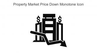 Property Market Price Down Monotone Icon In Powerpoint Pptx Png And Editable Eps Format